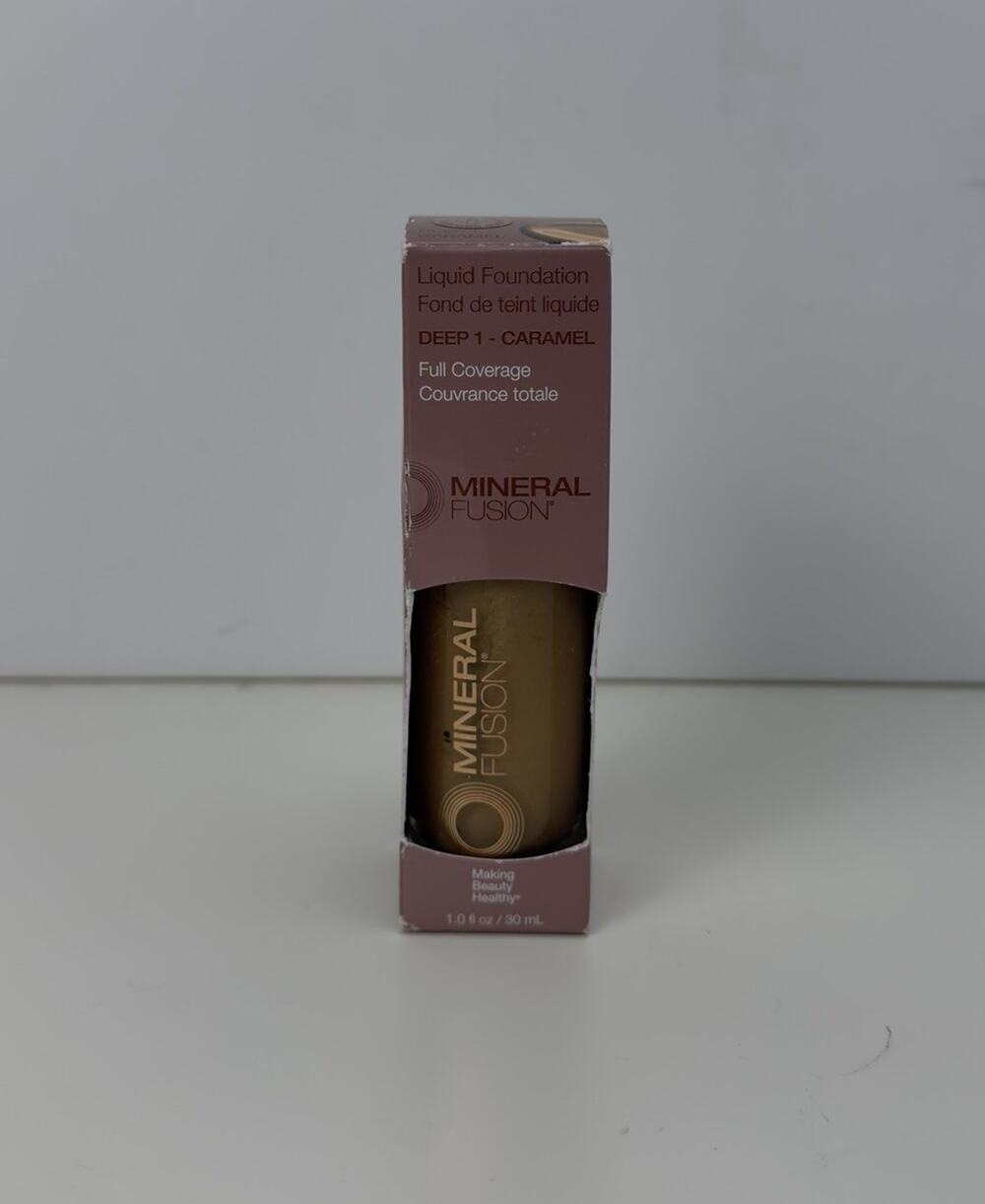 Mineral Fusion Foundation Pack Of 2, Liquid Foundation - Deep 1 - Caramel New